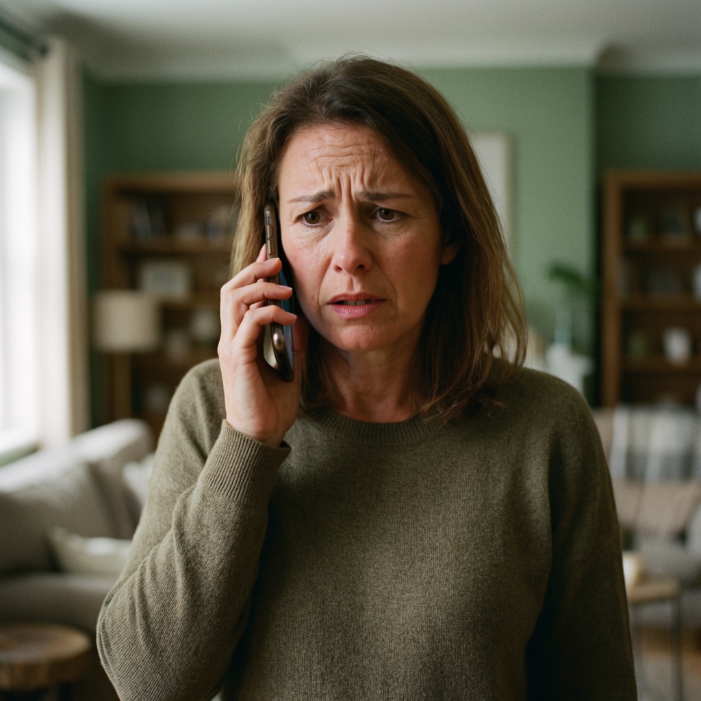 Angehörige am Telefon