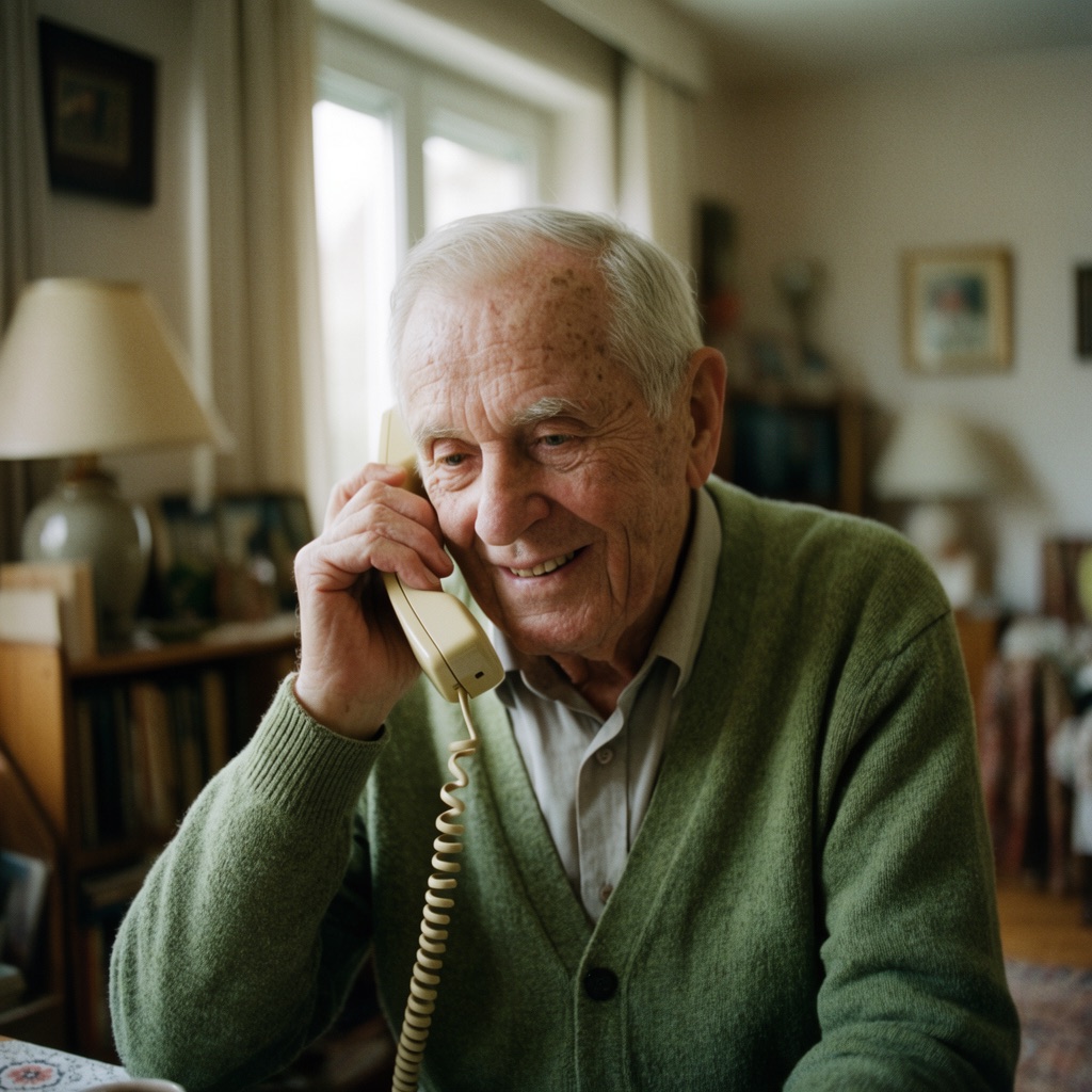 Angehöriger am Telefon