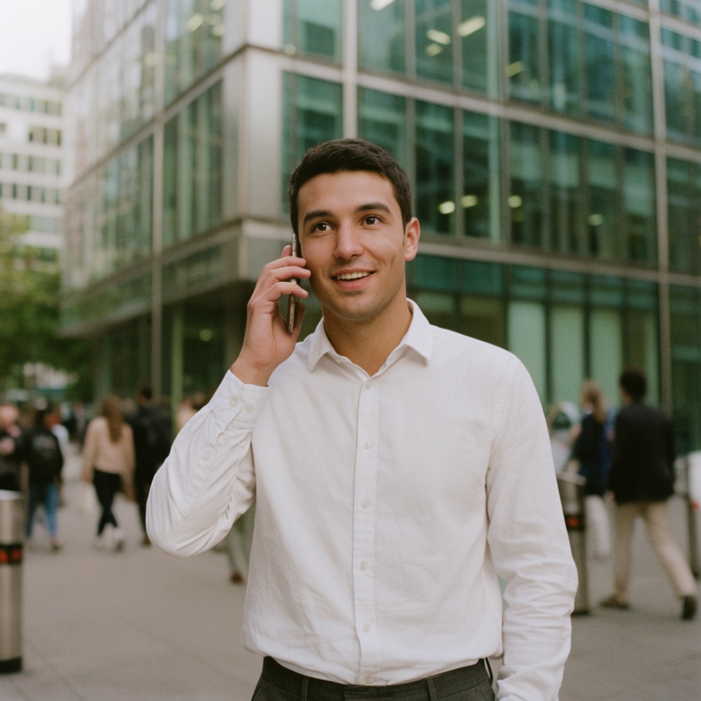 Bewerber am Telefon